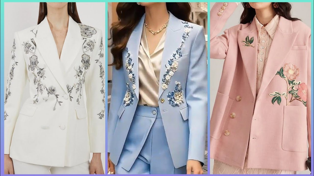 Fashionable Office Wear Embroidered Blazer Coat & Jacket's Style For Women's 2026