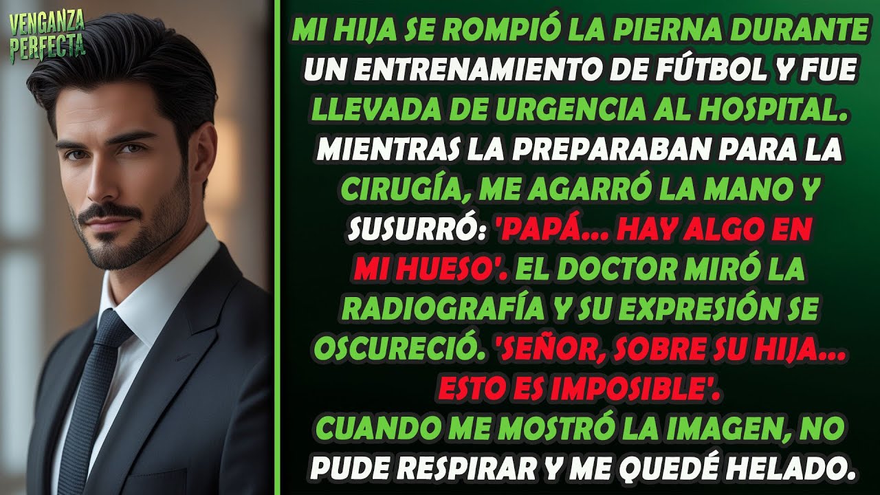 Mi hija se rompió la pierna. cuando el doctor me mostró la radiografía, me quedé helado...