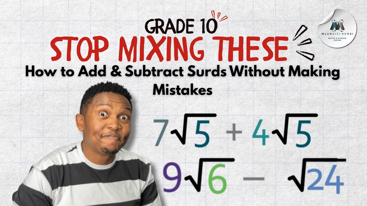Как складывать и вычитать иррациональные числа | Математика 10 класса | Млунгиси Нкоси