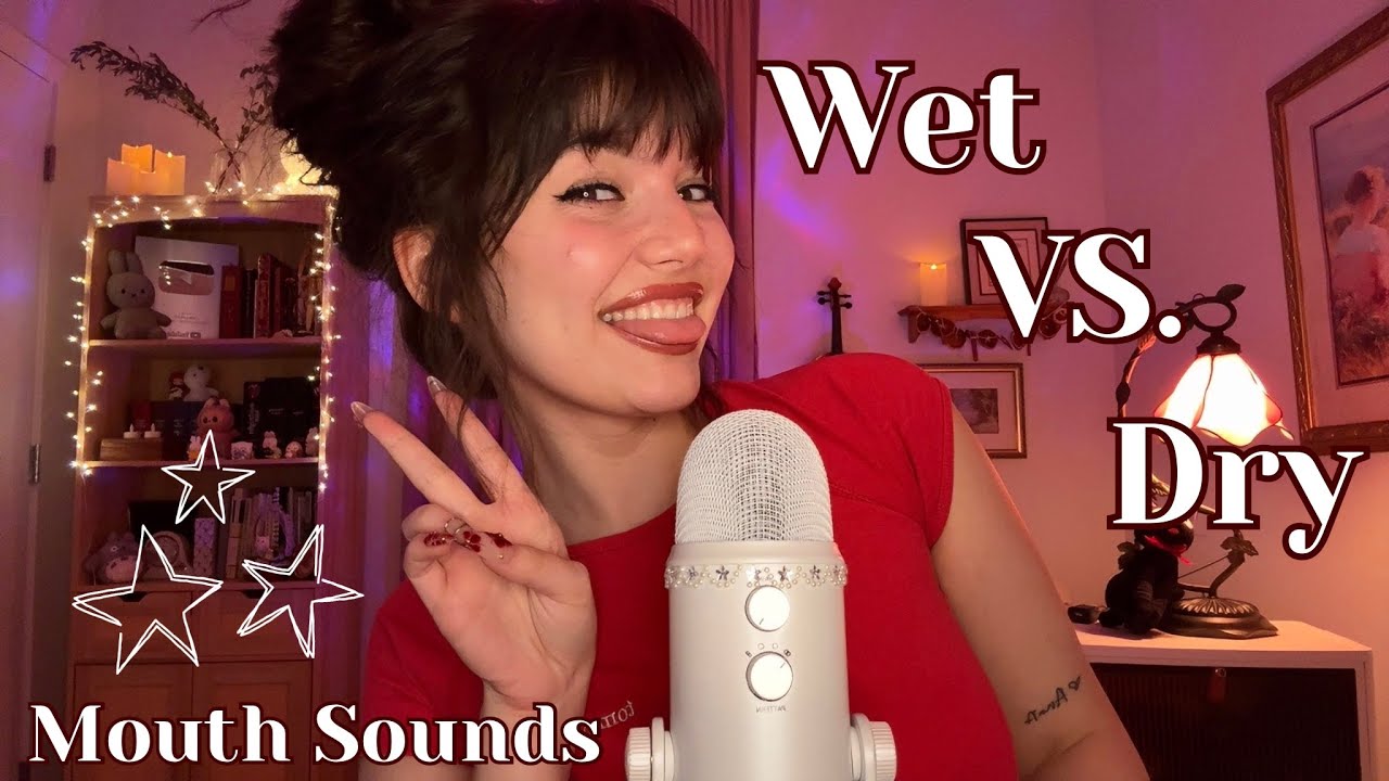 Wet Vs Dry ASMR MOUTH SOUNDS (Fast and Aggressive ASMR Mouth Sounds With Hand Movements)