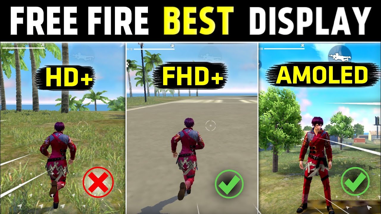 Free Fire Best Display | Free Fire AMOLED Vs IPS Lcd Display, HD+ FHD+ All Details | Ips Vs AMOLED