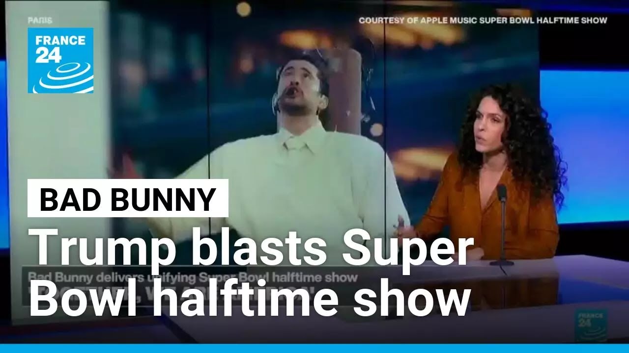 Bad Bunny delivers unifying Super Bowl halftime show, but Trump left fuming • FRANCE 24 English