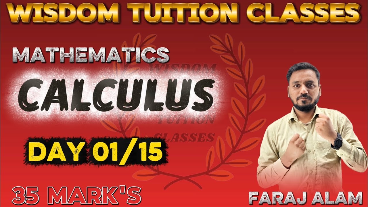 Class 12th calculus most important questions for cbse board exam day 1 