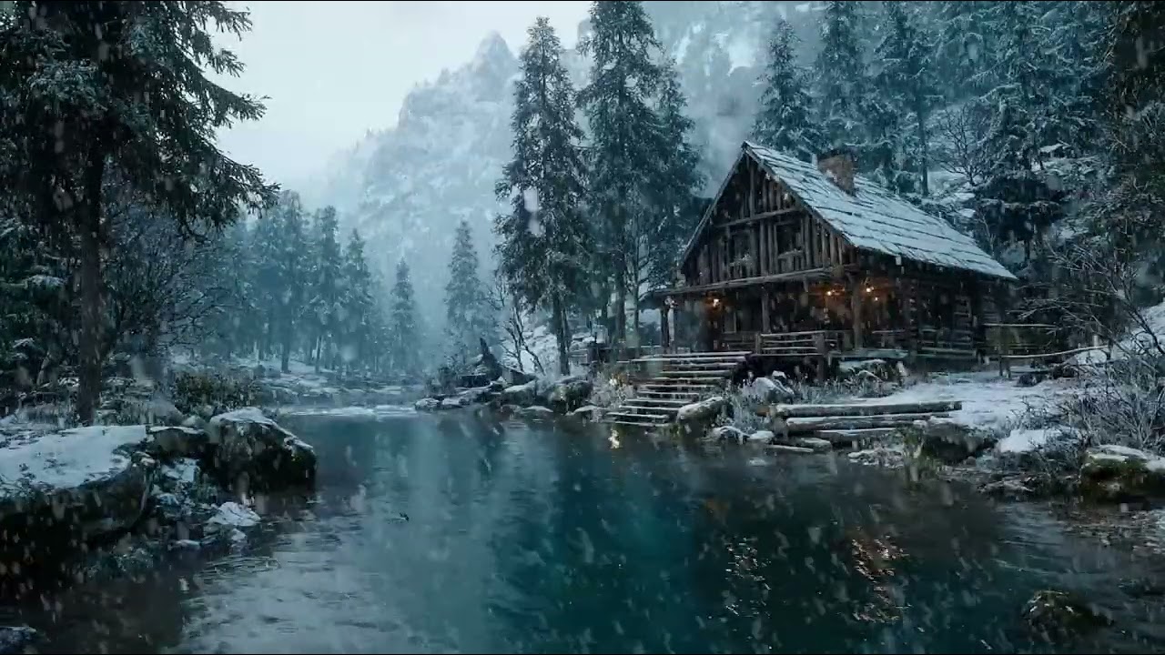 Deep in a Frozen Wilderness with Snow and Icy Air | Winter Wind Ambience for Long Peaceful Sleep