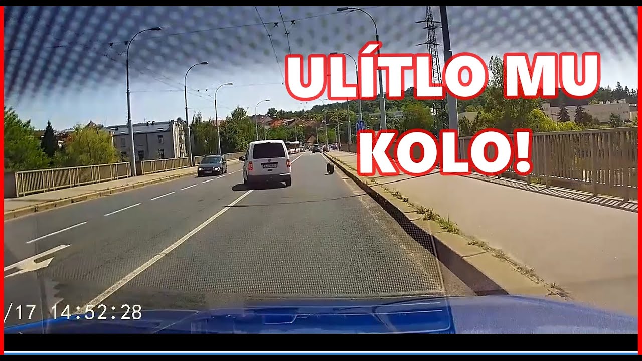 Narval ho kamion, upadlo mu za jízdy kolo a jízda jedosměrkou - Mix 350.
