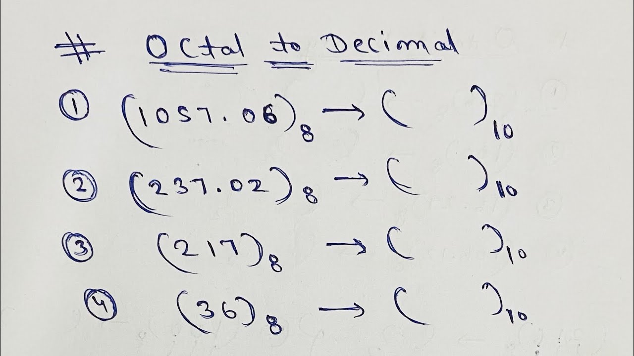Octal to Decimal Conversion in hindi || Number System 2023