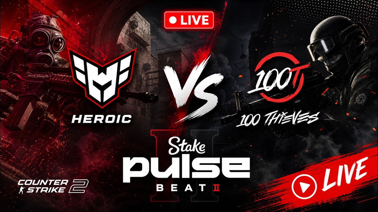 100 Thieves vs HEROIC | Live | Counter-Strike 2 | Stake Pulse Beat II