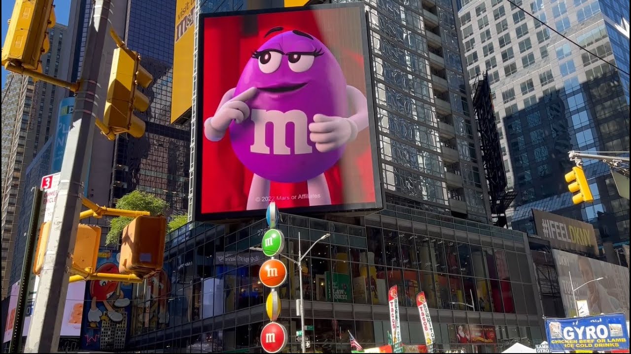 M&M's Store Video Billboard in Times Square - October, 2022