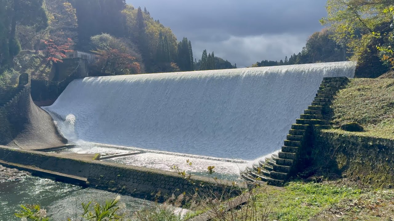 ◆ ダム 放流 ◆ 日本一美しい！ 白水ダム の放流シーンをたっぷりと！1938年完成の重力式コンクリートダム 大分県豊後竹田市