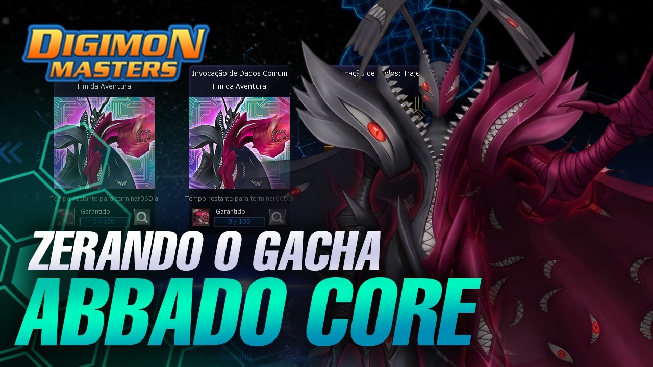 ZERANDO O GACHA - ABBADOMON CORE - DIGIMON MASTERS ONLINE