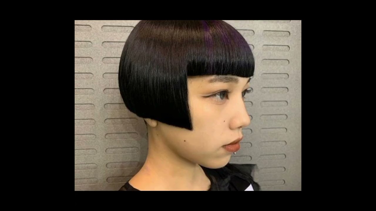 Perfect home headshave/Best half shaved nape undercut short bob cut and style