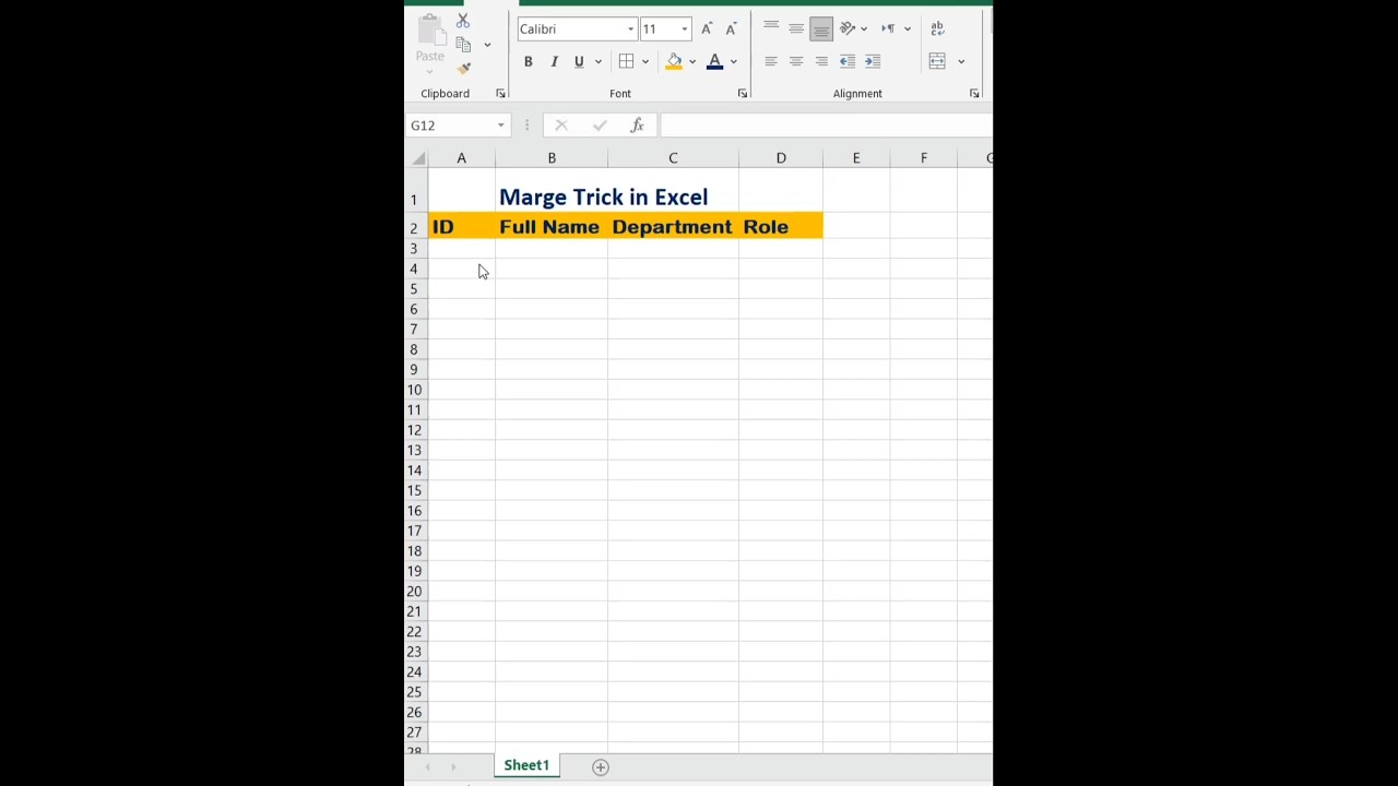 Marg trick in Excel #excel #microsoftoffice #exceltips #exceltricks #wordtipsandtricks