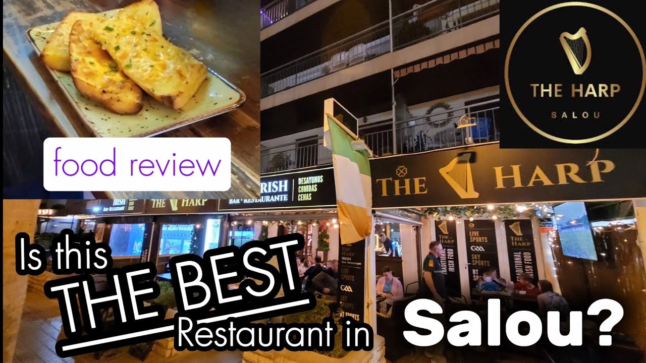 The BEST restaurant in Salou?? | The Harp Bar | Food review | FULL menu check |