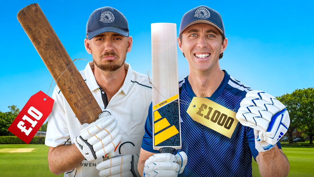 &pound;10 vs &pound;1000 Cricket Bat: Who can score more runs?