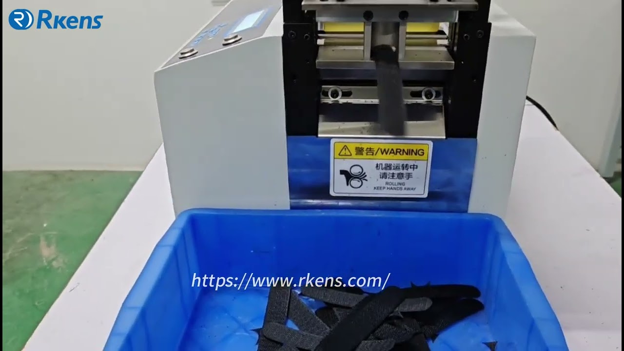 Automated Hook and loop cutting machine  velcro tape cutter machine round shape cutting velcro