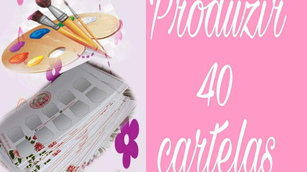 Dica Produção rápida 40 cartelas de adesivos de unha artesanais em 1 dia  💅