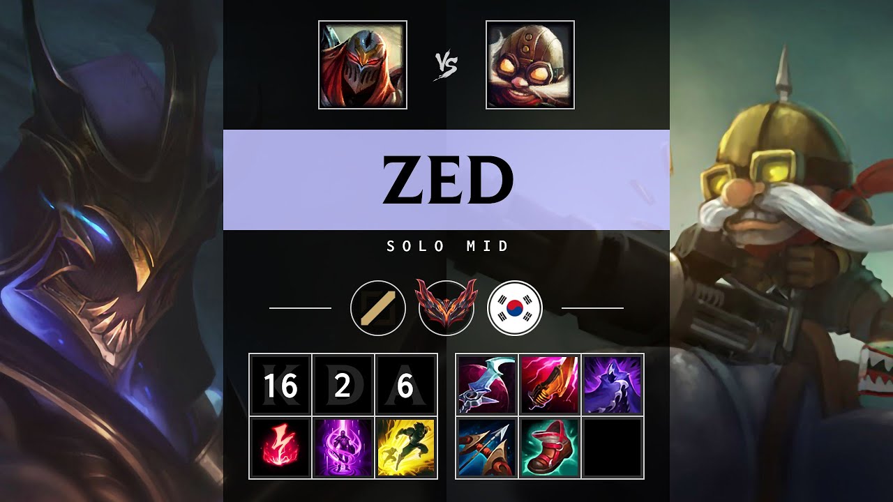 Zed Mid vs Corki: Legendary - KR Grandmaster Patch 14.22