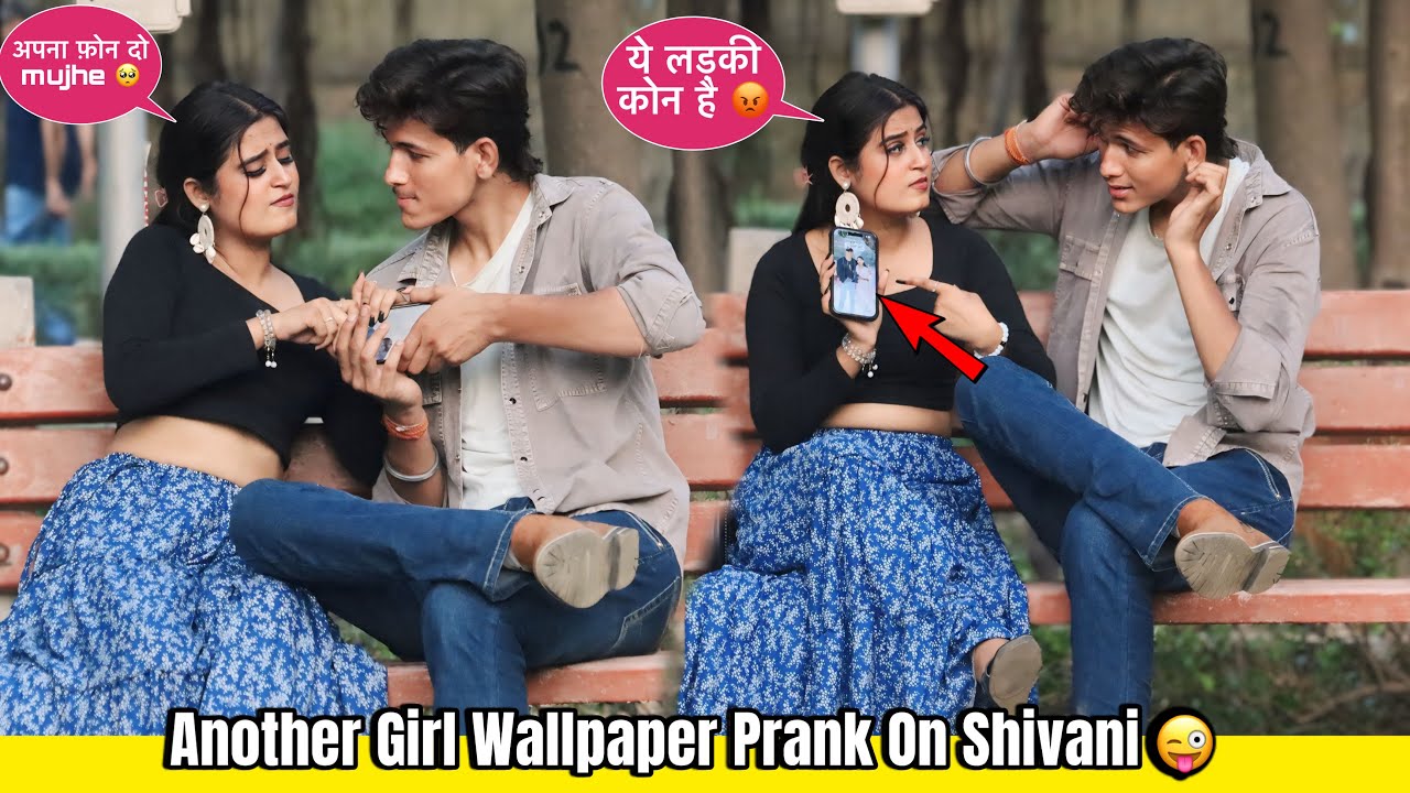 Another Girl Wallpaper Prank On Shivani 😳 || She Is Angry 😡 || Squad Sachin ||