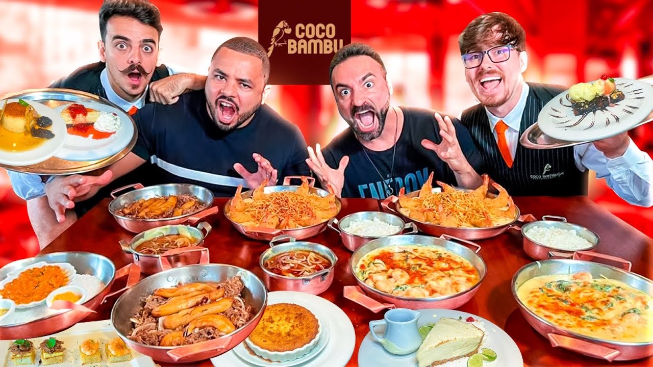 DESAFIO MESA AO LADO NO COCO BAMBU | FEAT. @CorbucciEats ,​⁠ @Gaba e@reviewsdomustache