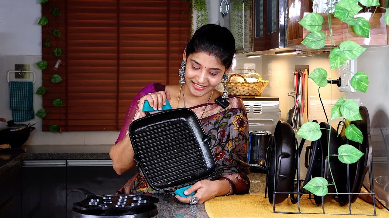 రోజూవారి వంటలకి కాస్ట్ ఐరన్ ఎలా వాడాలి🤔 How To Make Cast Iron Non Stick👍 Cast Iron Seasoning