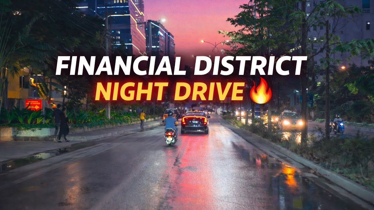 HYDERABAD FINANCIAL DISTRICT NIGHT DRIVE 🇮🇳 | KOKAPET HDR 4K DRIVE | FUTURE OF INDIA#hyderabad 