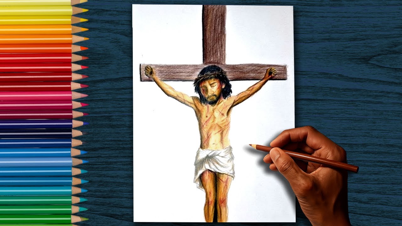 Drawing Jesus Crucified | Easter art