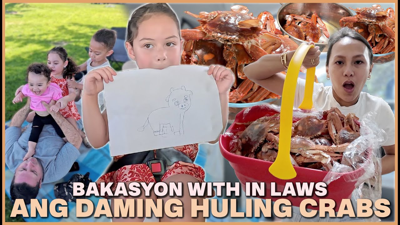 ANG DAMI NILANG NAHULING CRABS! SOLVE NA ANG DINNER! BAKASYON WITH IN LAWS! ❤️ | rhazevlogs