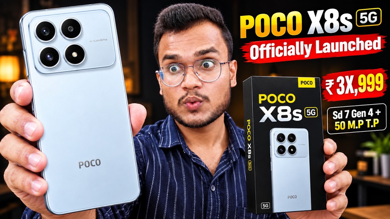 POCO X8s 5G Launch Date In India, India Price, Sd 7 Gen 4 Processor, 50 MP Camera, Display, Battery