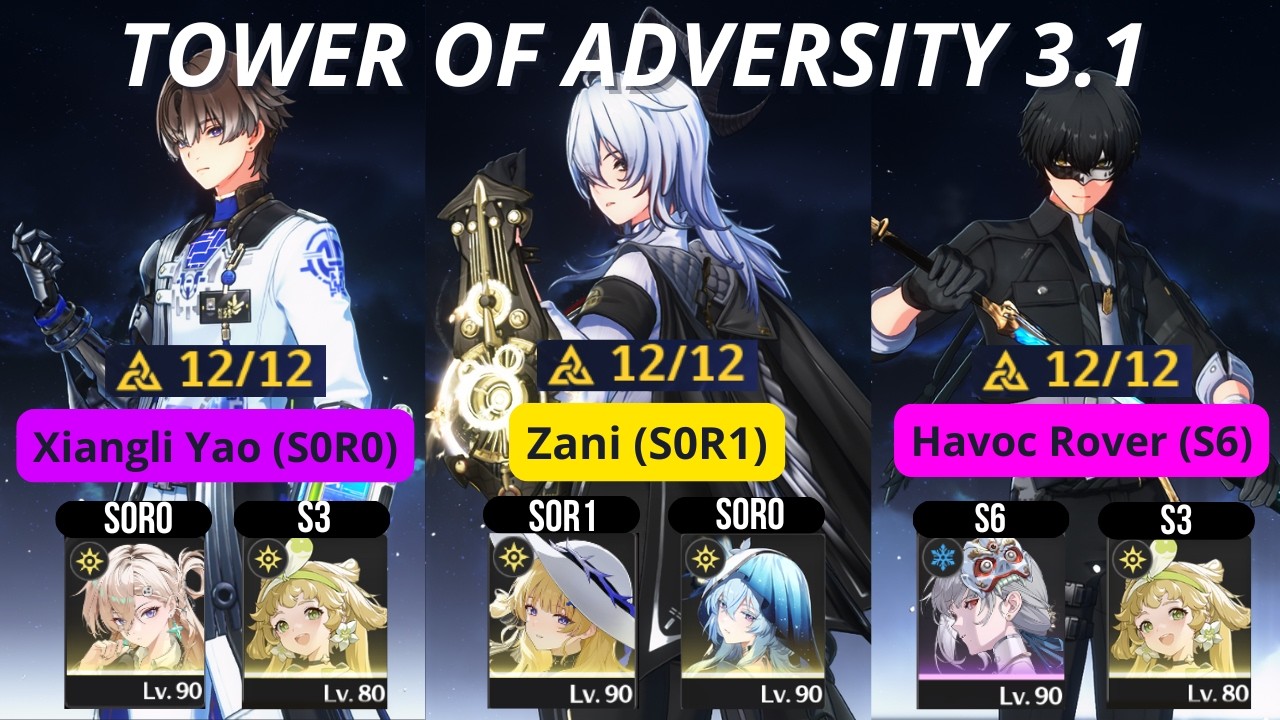 Tower Of Adversity 3.1 Xiangli Yao | Zani | Havoc Rover - All Bosses Clear | Wuthering Waves