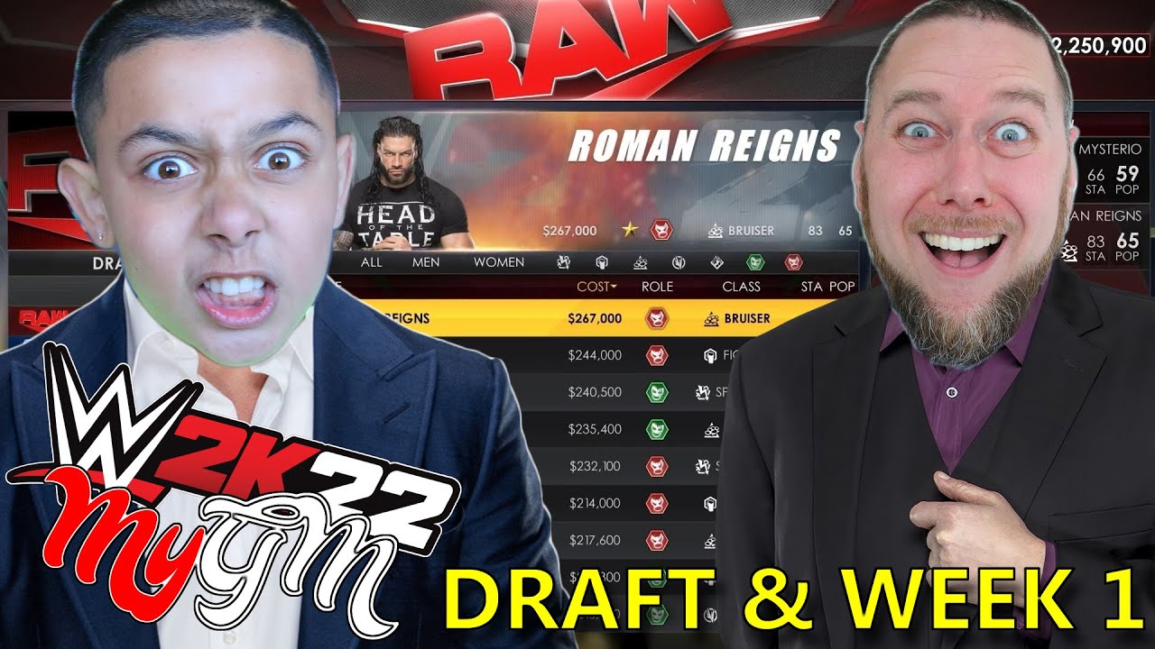 WWE 2K22 | 2 Player My GM Mode Draft Season Week 1