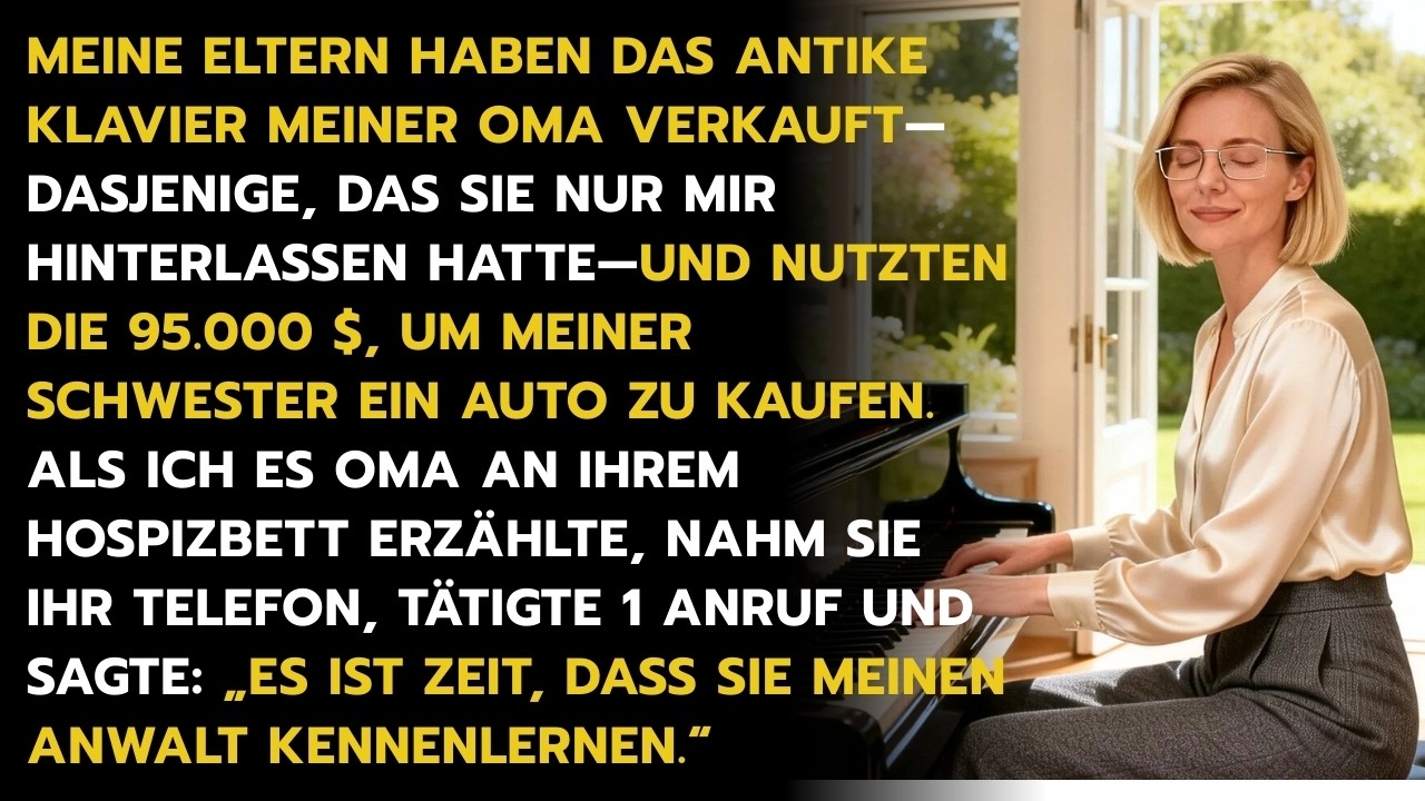 Meine Eltern nutzten mein Erbe für das Auto meiner Schwester–dann rief meine Oma aus dem Hospiz an.