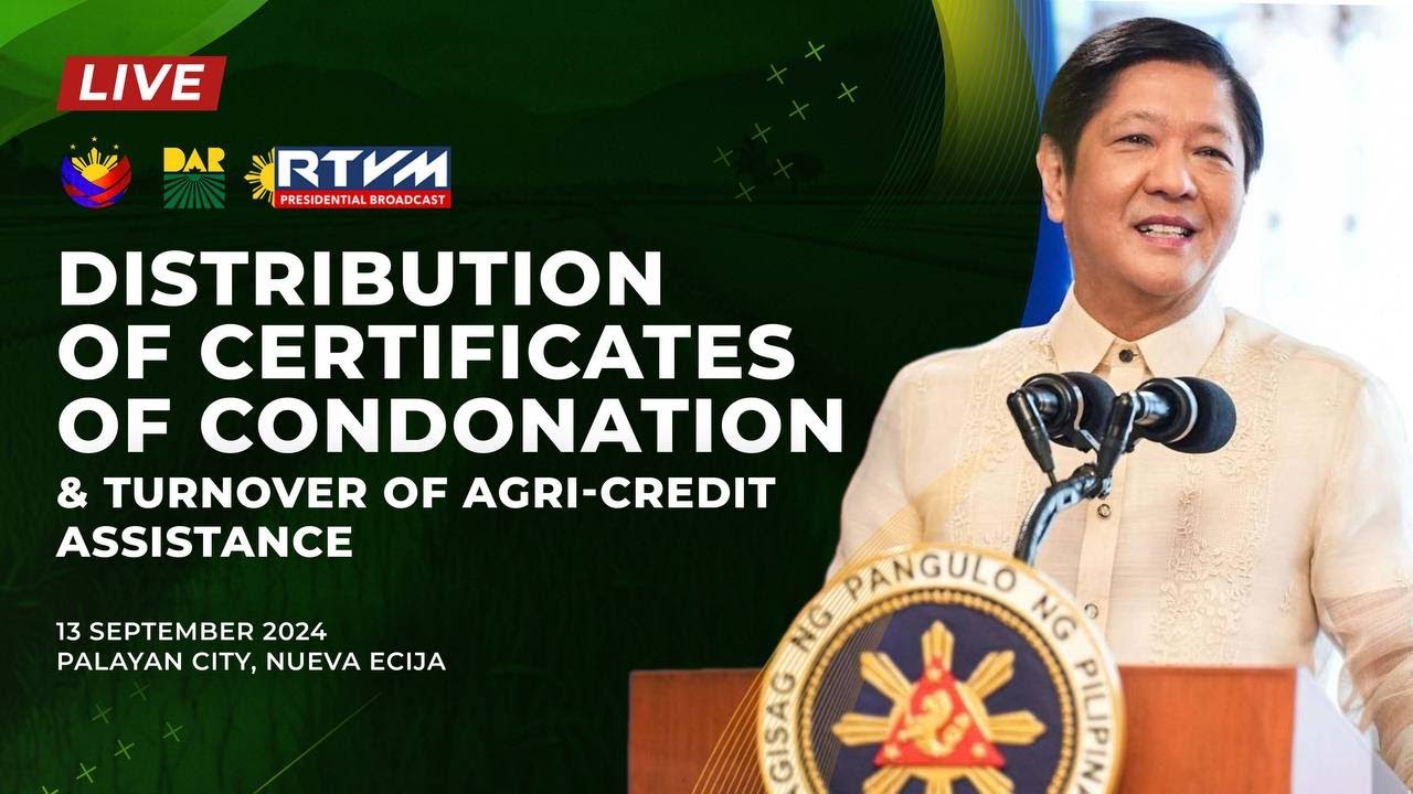 Distribution of Certificates of Condonation and Turnover of Agri-Credit Assistance in Palayan City