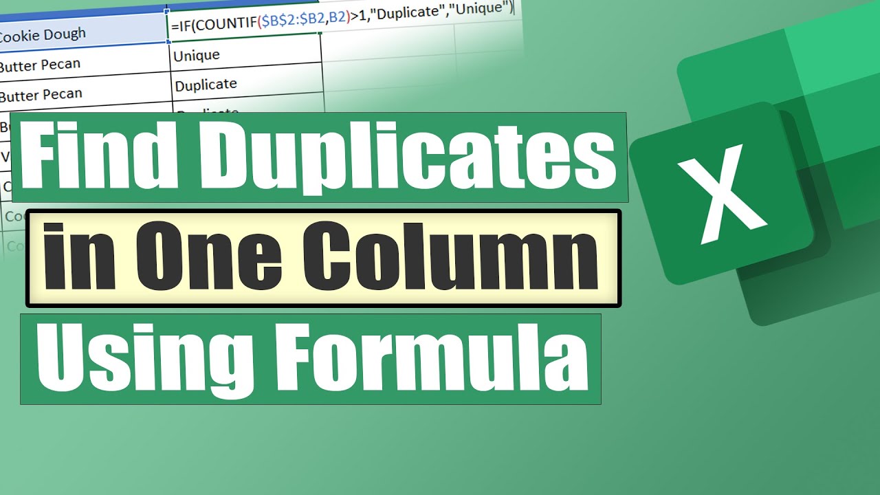 Find Duplicates in One Column in Excel Using a Formula | Excelgraduate