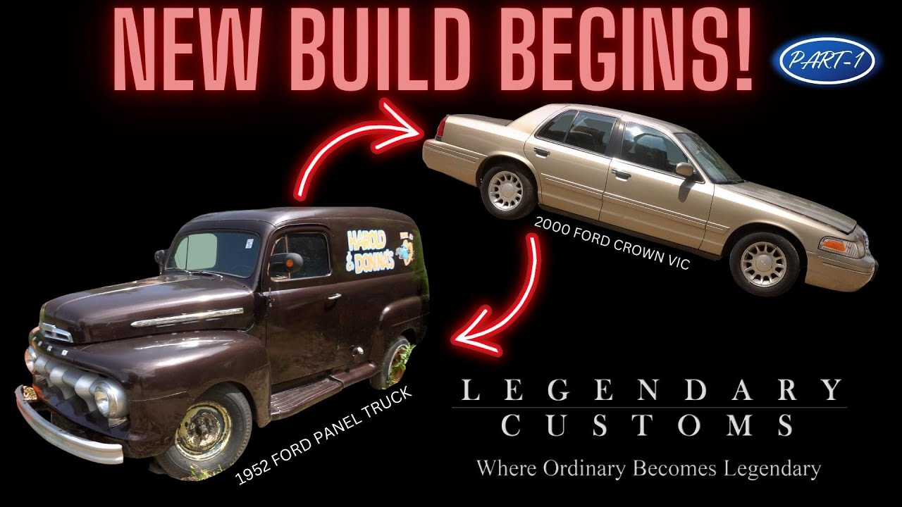Legendary 1952 FORD PANEL TRUCK/CROWN VIC SWAP| PART 1
