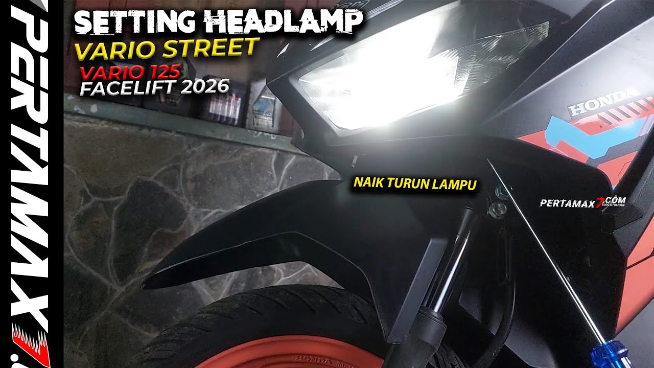 CARA Setting Ketinggian Sorot Headlamp Honda Vario Street 125 Terbaru 2026 Mudah #variostreet #vario