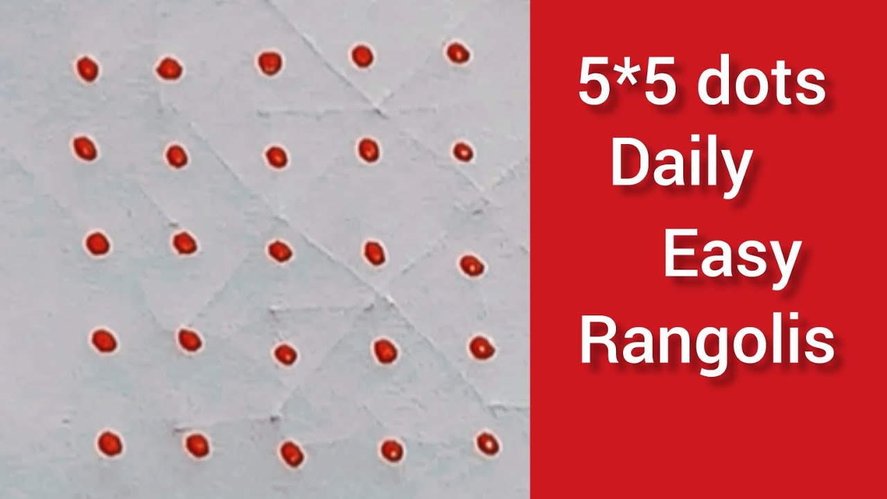 5*5 dots rangolis🌸 daily easy rangolis✨ simple kolam🌸 letest muggulu🌸