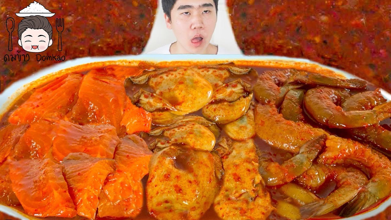 ซาชิมิดองซอสเผ็ดเกาหลี 3 กิโล หอยนางรมยักษ์ แซลมอนดอง กุ้งดอง โคตรอร่อยยย | ดมข้าว
