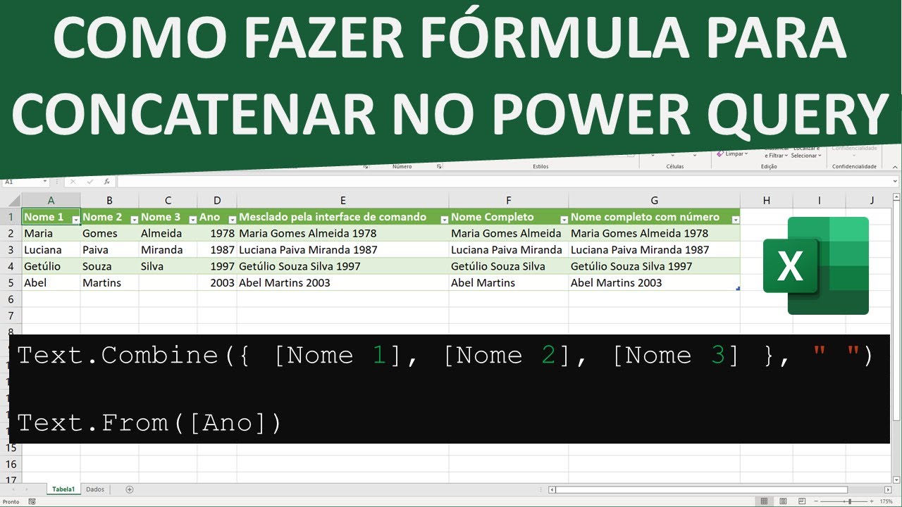Como Fazer Fórmula para Concatenar no Power Query