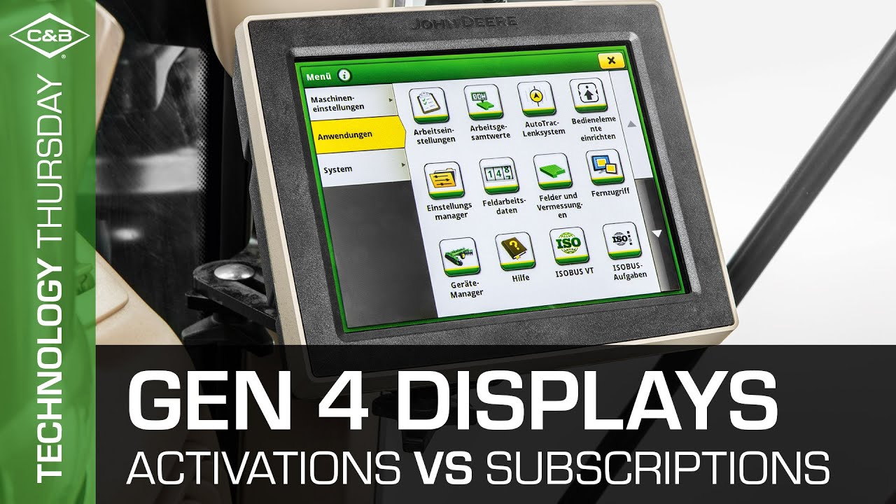 Technology Thursday: John Deere Gen 4 Display Activations VS Subscriptions