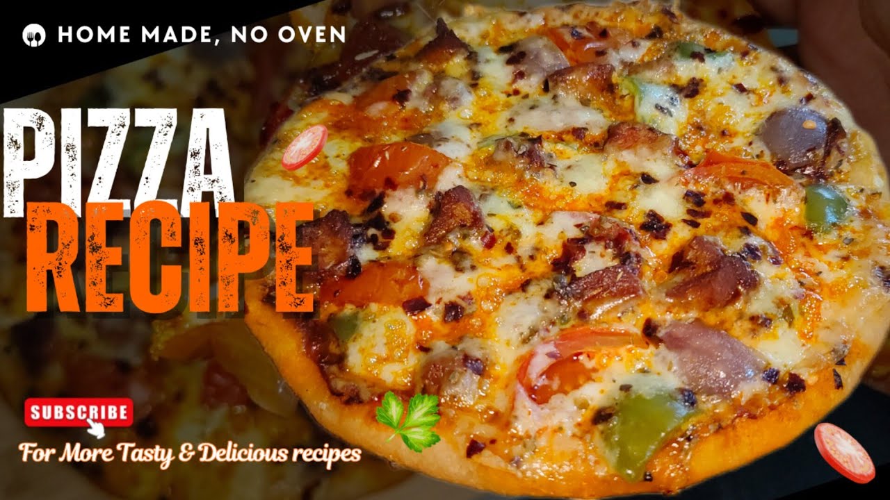 How To Make Pizza | Pizza Recipe | Home Made Pizza Recipe | No oven Pizza Recipe🍕 
