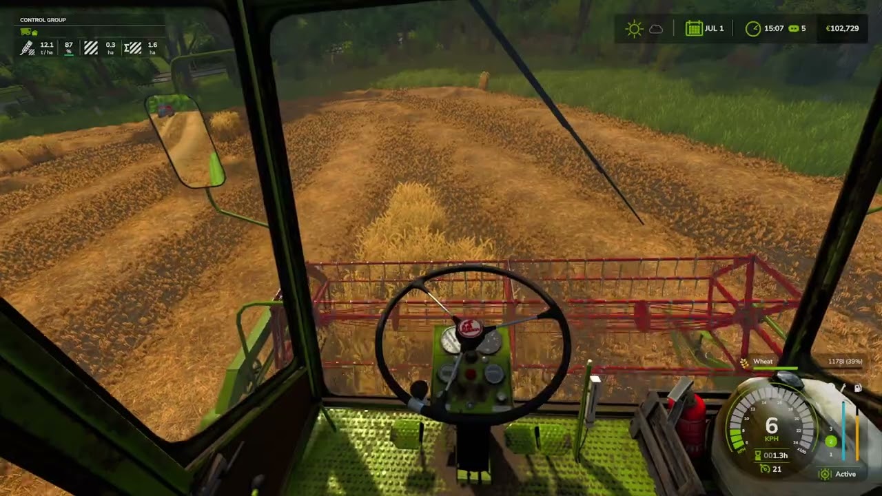 POV cutting wheat in claas dominator (Drumard farm) farming simulator 25