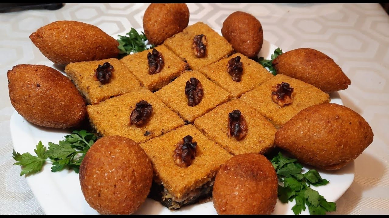 كبة اليقطين بحشوة السبانخ Pumpkin's kibbeh with Spinach filling من مطبخ أبو راجي