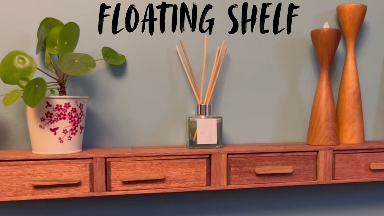 Floating shelf - to hold thin wall boxes.