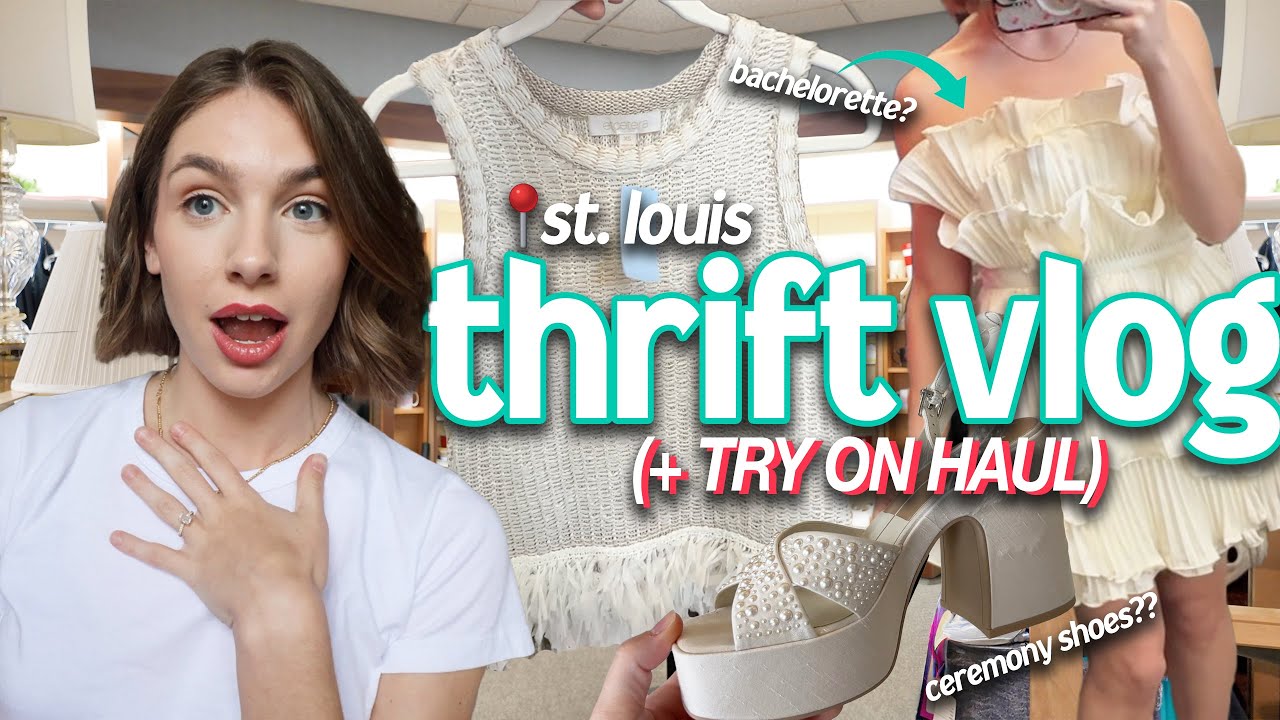 THRIFTING for my BRIDAL OUTFITS 💍 (+ thrift haul) | thrift vlog 60