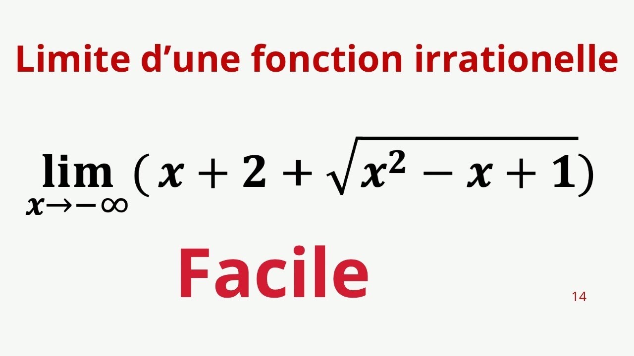 Calcul des limites des fonctions irrationnelles 