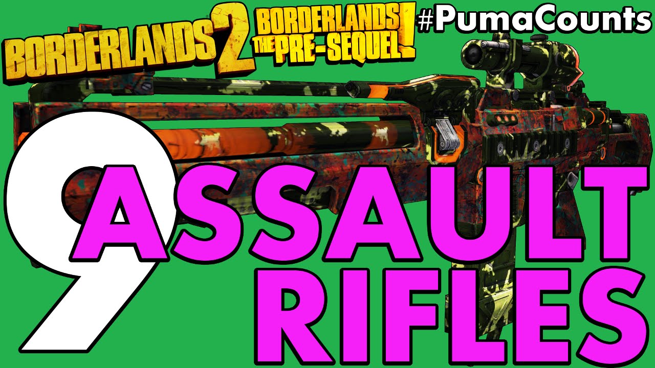 9 лучших штурмовых винтовок в Borderlands 2 и предыстории! #PumaCounts