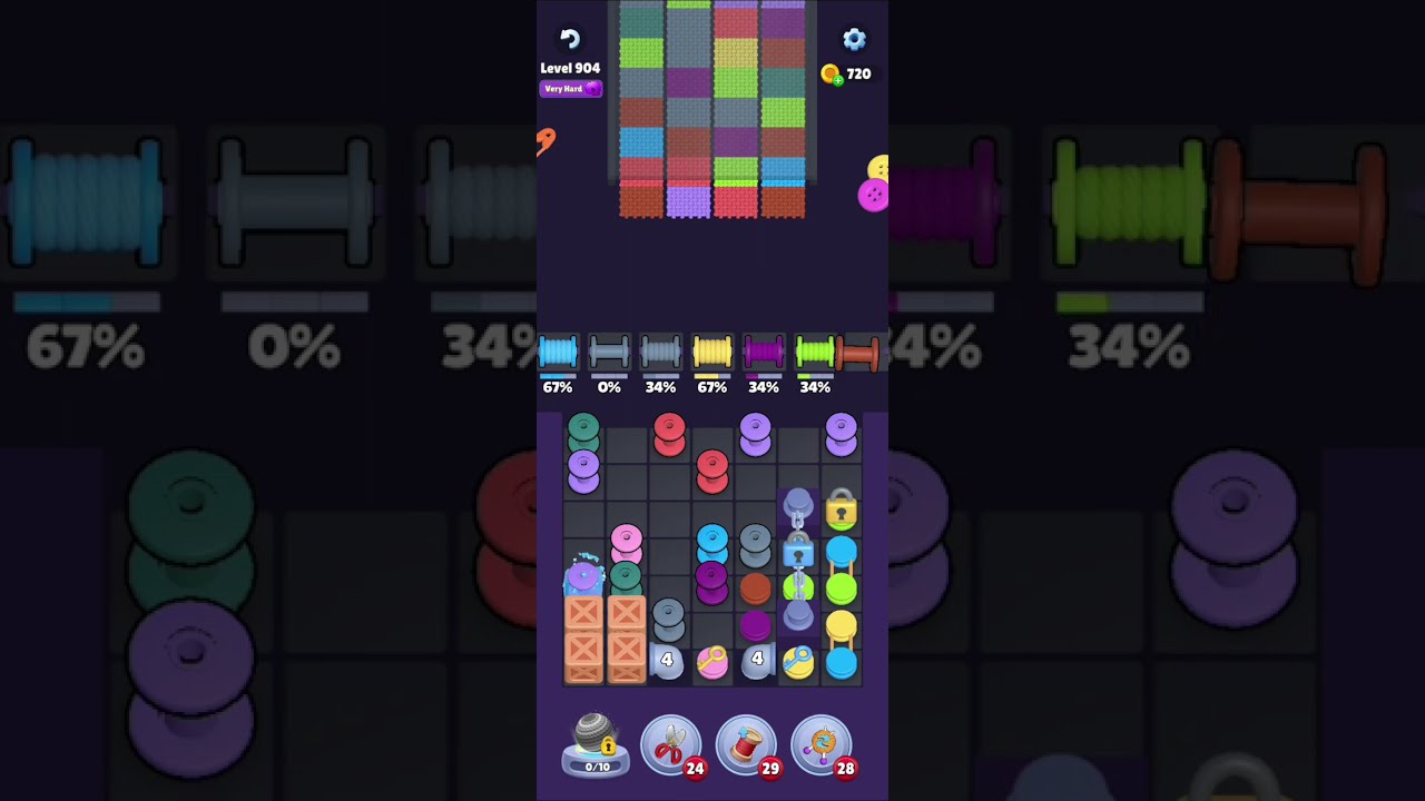 Knit Out Level 904 Very Hard Walkthrough Solution 
