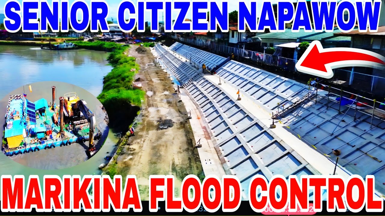 Senior Citizen SA Marikina Flood Control Napa Bilib sa Gawa Ng Japanese Contractor high Quality