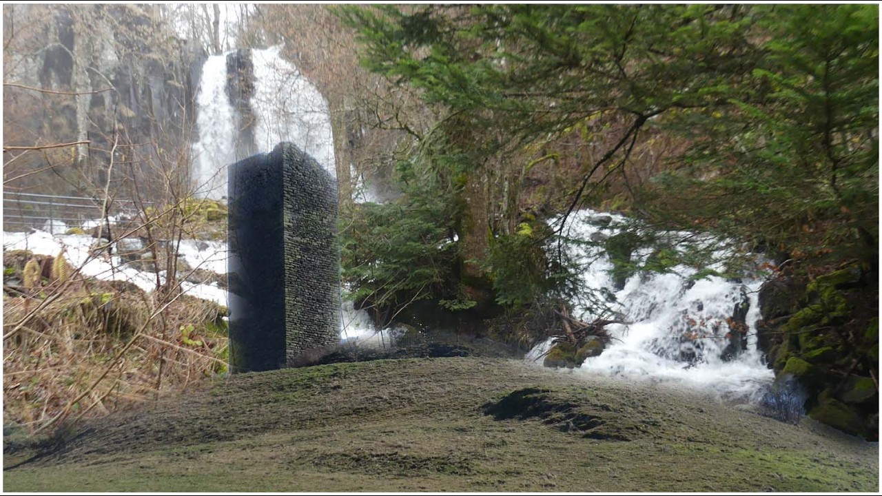 Une page de Cantal, la Tour de Colombine & la cascade de la Terrisse