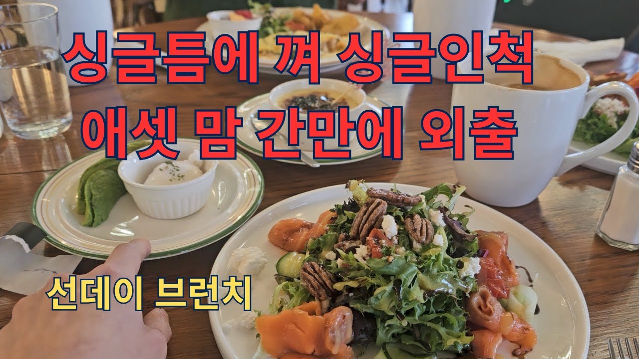 (🇨🇦일상)싱글틈에 껴 싱글인척 간만에 애셋맘 외출ㅣ선데이 브런치, 커피 타임, Zara쇼핑ㅣ친구들 초대 홈 브런치 ㅣ딸셋맘 브이로그